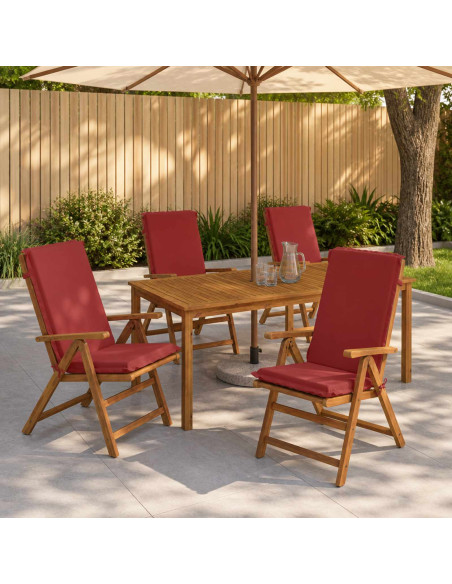 Cuscini Bhair Alto Schienale in 4 Pezzi GEMERT 4 pcs Rosso Vino
