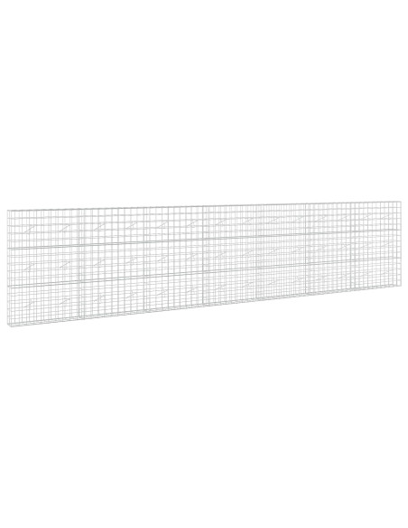 Gabione con filo da 5 mm e rete 10x10 cm 700x20x150 cm