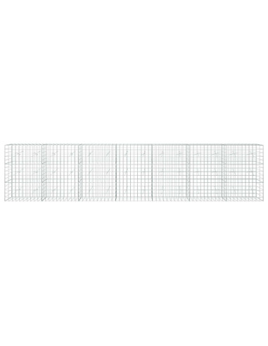 Gabione con filo da 5 mm e rete 10x10 cm 700x20x150 cm