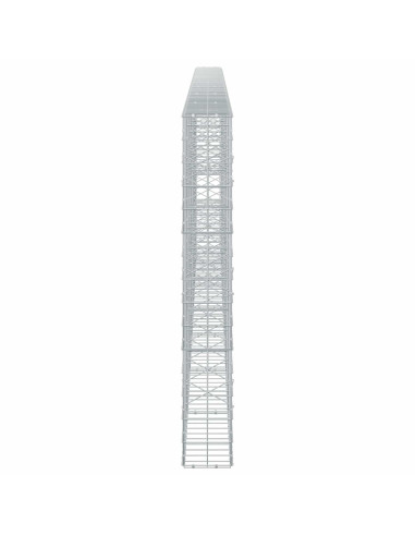 Gabione con filo da 5 mm e rete 10x10 cm 700x20x150 cm