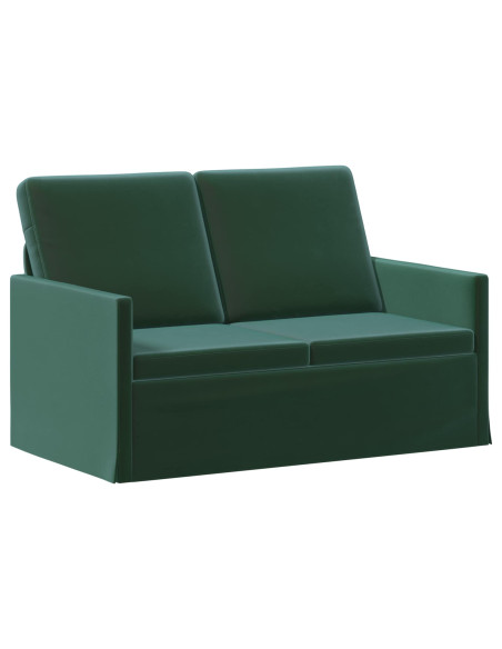 Divano a 2 posti Verde Scuro 130 x 81 x 82 cm Velluto (V)