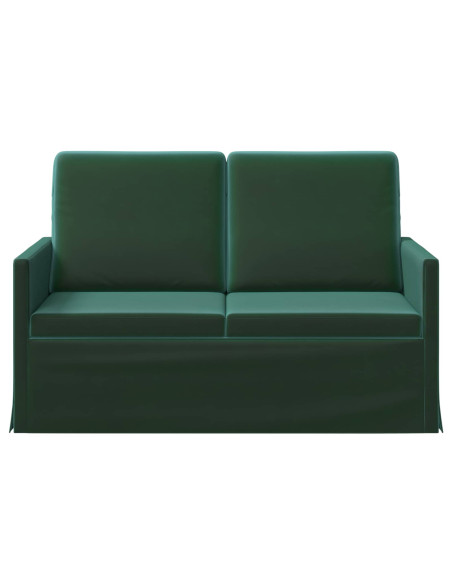 Divano a 2 posti Verde Scuro 130 x 81 x 82 cm Velluto (V)