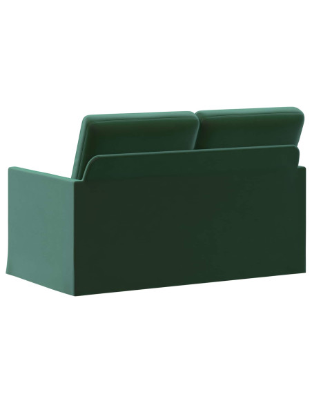Divano a 2 posti Verde Scuro 130 x 81 x 82 cm Velluto (V)