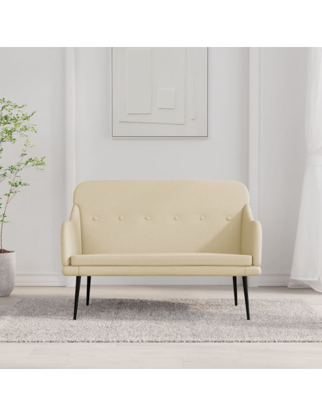 Panca Crema 110x76x80 cm in Tessuto