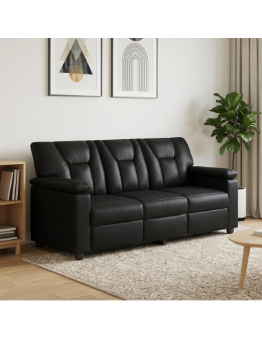 Divano Nero 191 x 85 x 93 cm Similpelle