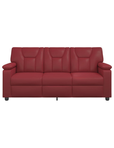 Divano Rosso Vino 191 x 85 x 93 cm Similpelle