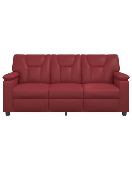 Divano Rosso Vino 191 x 85 x 93 cm Similpelle