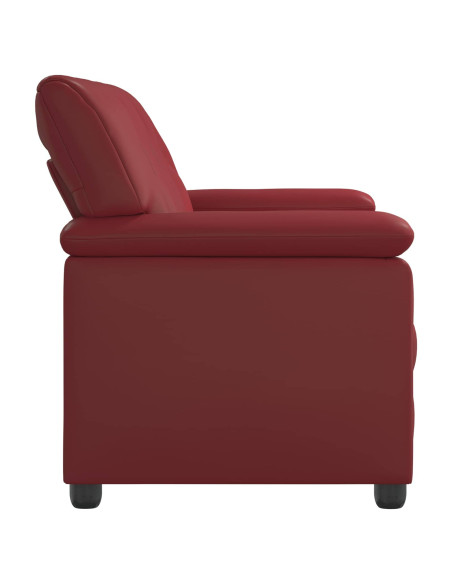 Divano Rosso Vino 191 x 85 x 93 cm Similpelle
