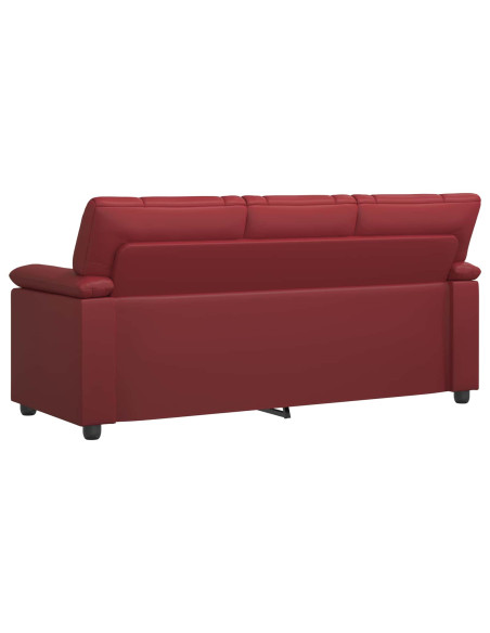 Divano Rosso Vino 191 x 85 x 93 cm Similpelle