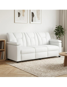 Divano Bianco 191 x 85 x 93 cm Similpelle
