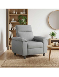 Divano Grigio Chiaro 95 x 90 x 95 cm Tessuto