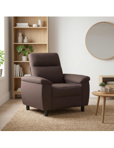 Divano Marrone Scuro 95 x 90 x 95 cm Tessuto