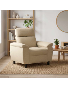 Divano Crema 95 x 90 x 95 cm Tessuto