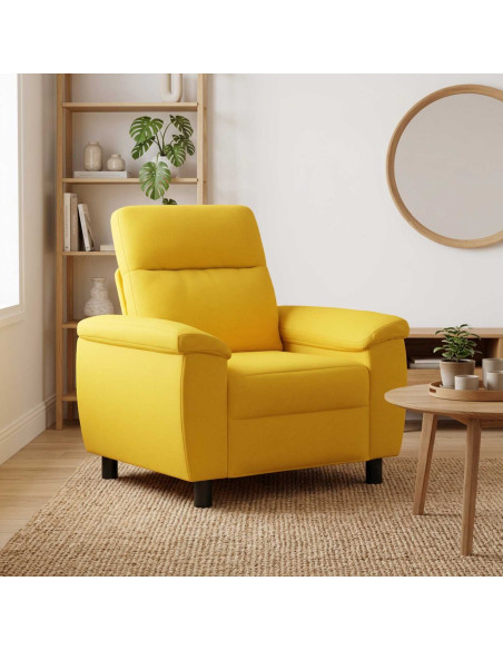 Divano Giallo Chiaro 95 x 90 x 95 cm Tessuto