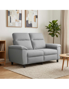 Divano Grigio Chiaro 158 x 90 x 95 cm Tessuto
