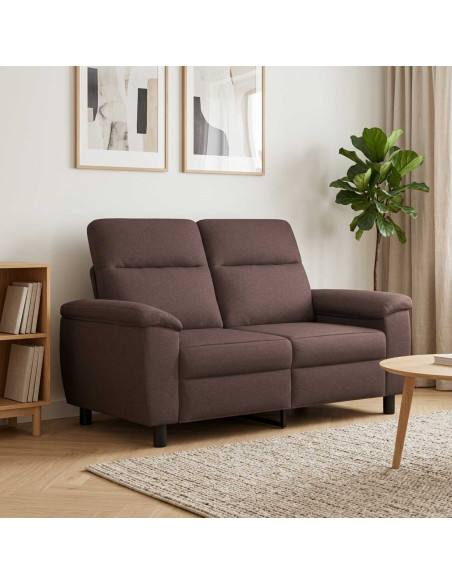 Divano Marrone Scuro 158 x 90 x 95 cm Tessuto