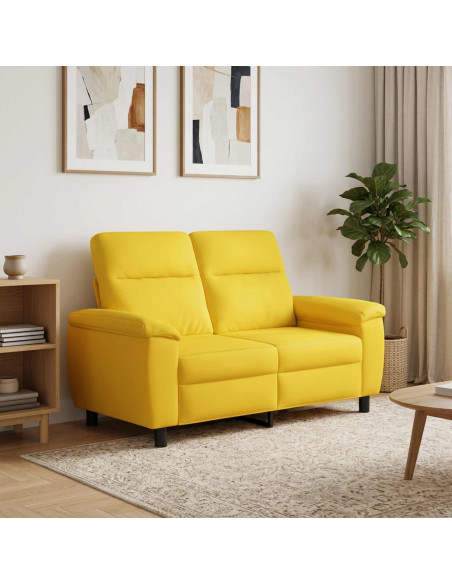 Divano Giallo Chiaro 158 x 90 x 95 cm Tessuto