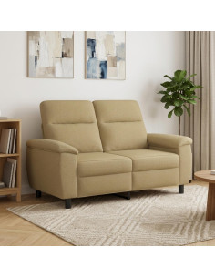 Divano Marrone Chiaro 158 x 90 x 95 cm Tessuto