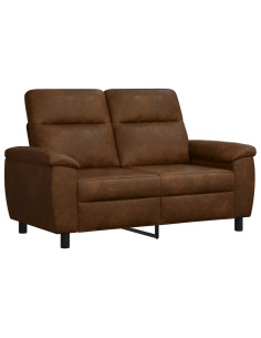 Divano Marrone 158 x 90 x 95 cm Pelle Scamosciata Sintetica 2