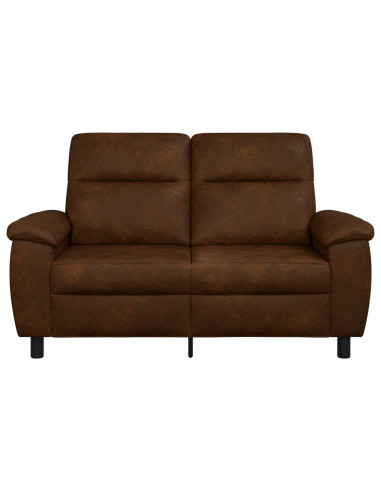 Divano Marrone 158 x 90 x 95 cm Pelle Scamosciata Sintetica