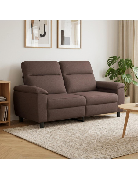 Divano Marrone Scuro 178 x 90 x 95 cm Tessuto