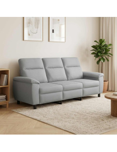 Divano Grigio Chiaro 214 x 90 x 95 cm Tessuto