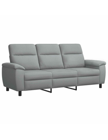 Divano Grigio Chiaro 214 x 90 x 95 cm Tessuto