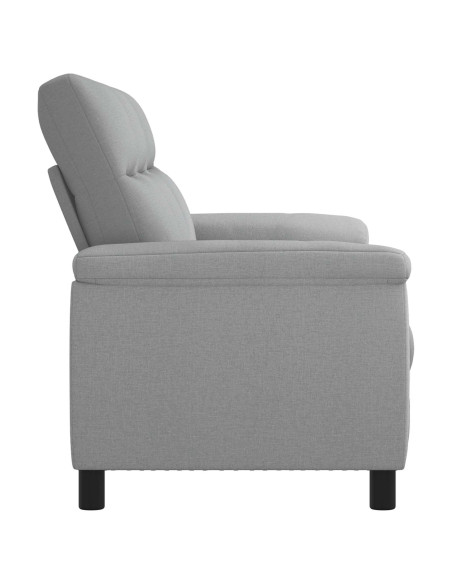 Divano Grigio Chiaro 214 x 90 x 95 cm Tessuto
