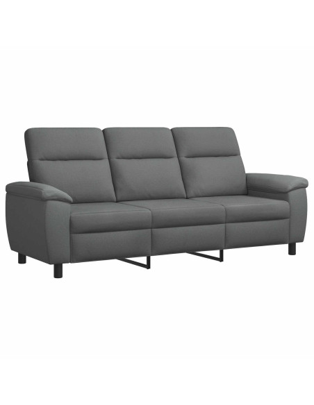 Divano Grigio Scuro 214 x 90 x 95 cm Tessuto