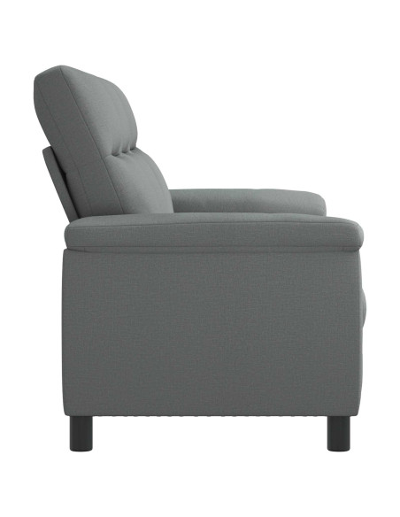 Divano Grigio Scuro 214 x 90 x 95 cm Tessuto