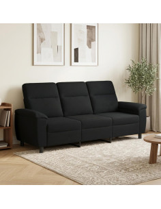 Divano Nero 214 x 90 x 95 cm Tessuto