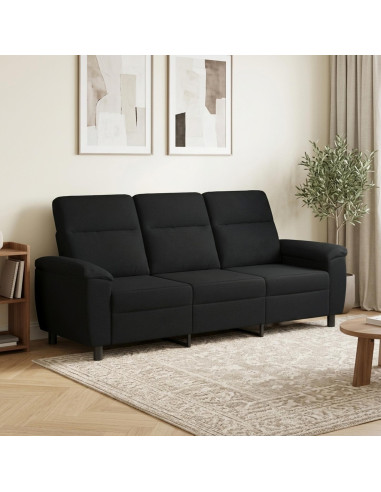Divano Nero 214 x 90 x 95 cm Tessuto