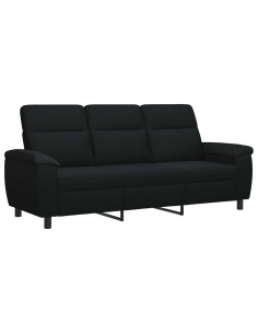 Divano Nero 214 x 90 x 95 cm Tessuto 2