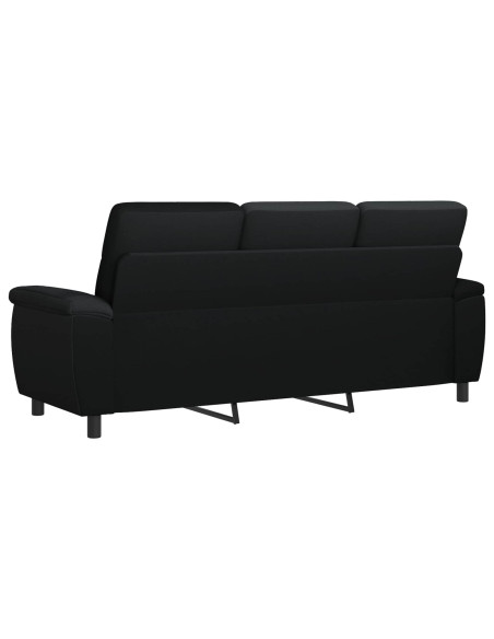 Divano Nero 214 x 90 x 95 cm Tessuto