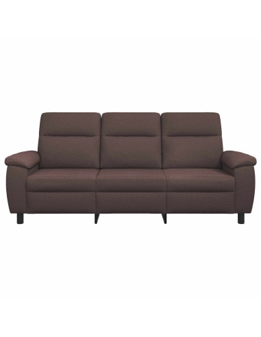 Divano Marrone Scuro 214 x 90 x 95 cm Tessuto