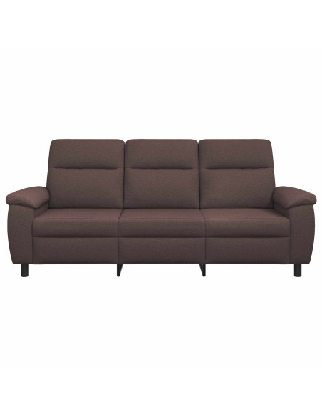 Divano Marrone Scuro 214 x 90 x 95 cm Tessuto