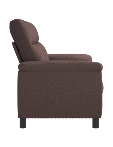 Divano Marrone Scuro 214 x 90 x 95 cm Tessuto