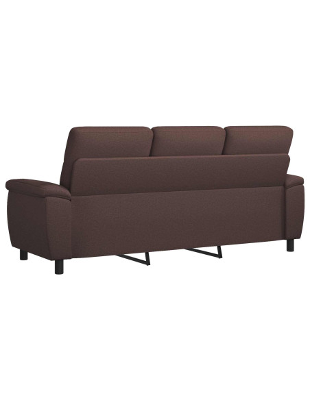 Divano Marrone Scuro 214 x 90 x 95 cm Tessuto