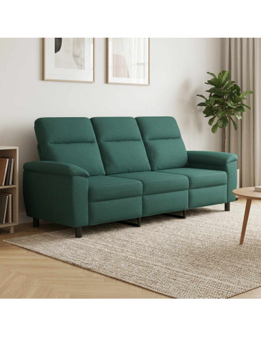 Divano Verde Scuro 214 x 90 x 95 cm Tessuto