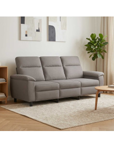 Divano Tortora 214 x 90 x 95 cm Tessuto