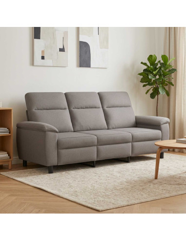 Divano Tortora 214 x 90 x 95 cm Tessuto