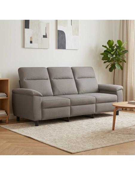 Divano Tortora 214 x 90 x 95 cm Tessuto