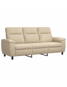 Divano Crema 214 x 90 x 95 cm Tessuto 2