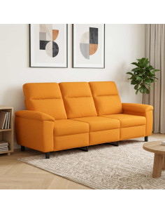 Divano Giallo Scuro 214 x 90 x 95 cm Tessuto
