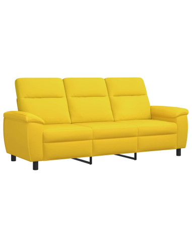 Divano Giallo Chiaro 214 x 90 x 95 cm Tessuto