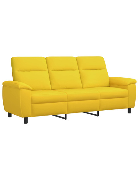 Divano Giallo Chiaro 214 x 90 x 95 cm Tessuto
