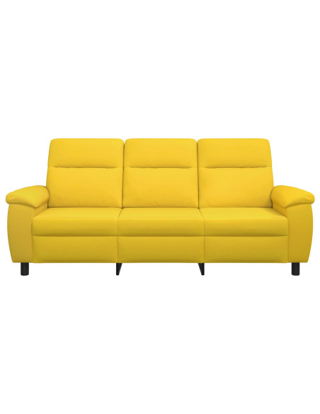 Divano Giallo Chiaro 214 x 90 x 95 cm Tessuto