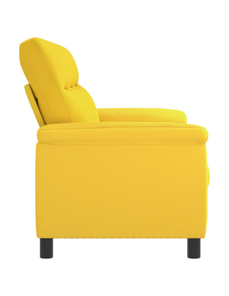Divano Giallo Chiaro 214 x 90 x 95 cm Tessuto