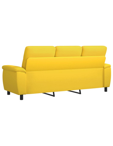 Divano Giallo Chiaro 214 x 90 x 95 cm Tessuto