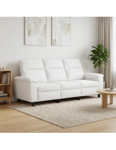 Divano Bianco 214 x 90 x 95 cm Tessuto